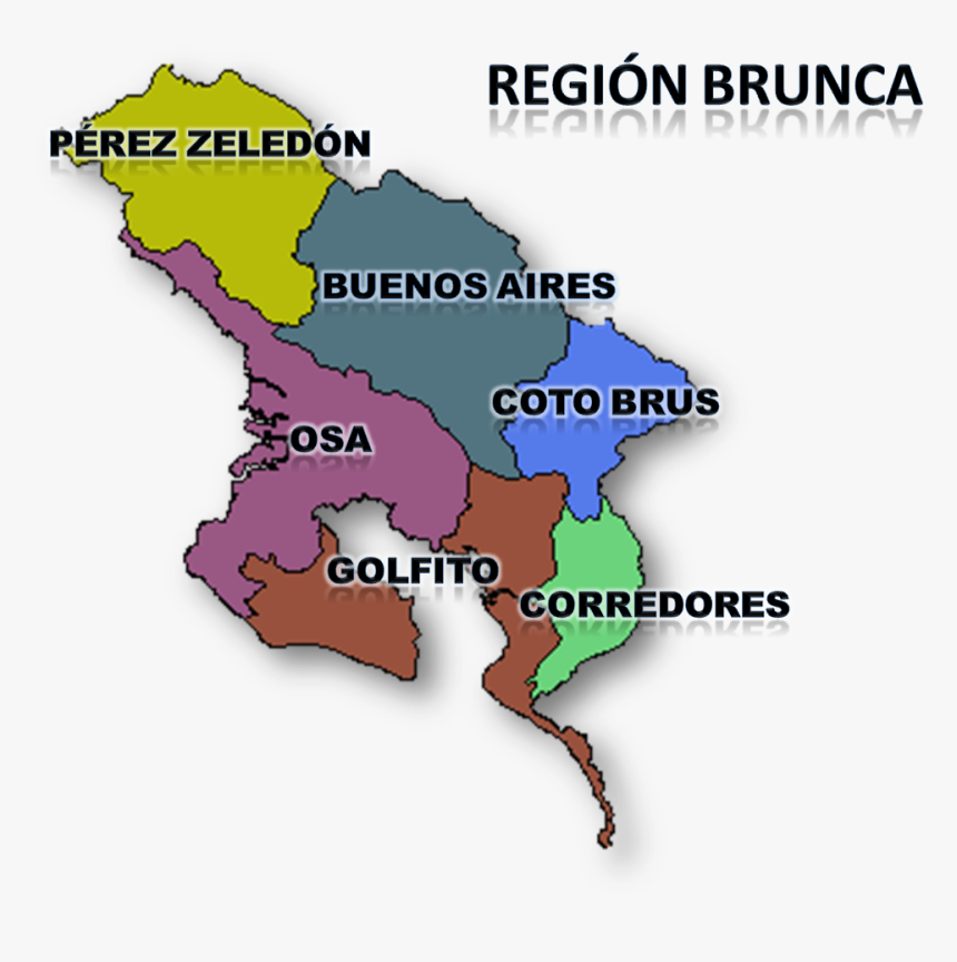 Mapa Region Brunca3 - Bolivarian University Of Chile, HD Png Download