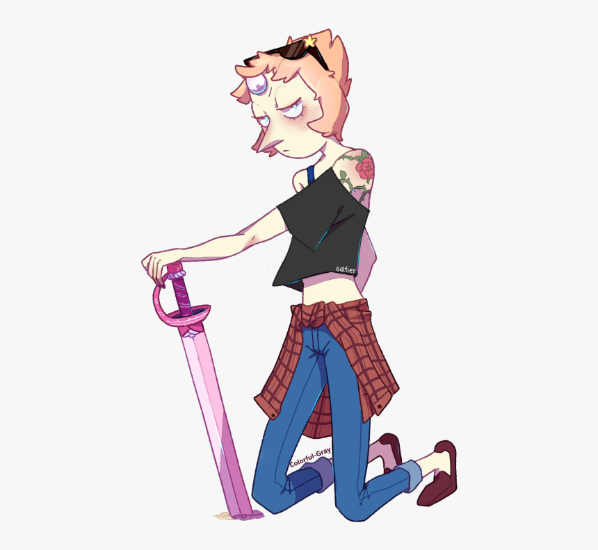 Fanart Pearl Su Pearl Steven Universe Tatooed Girls - Fanart Pearl And Steven, HD Png Download