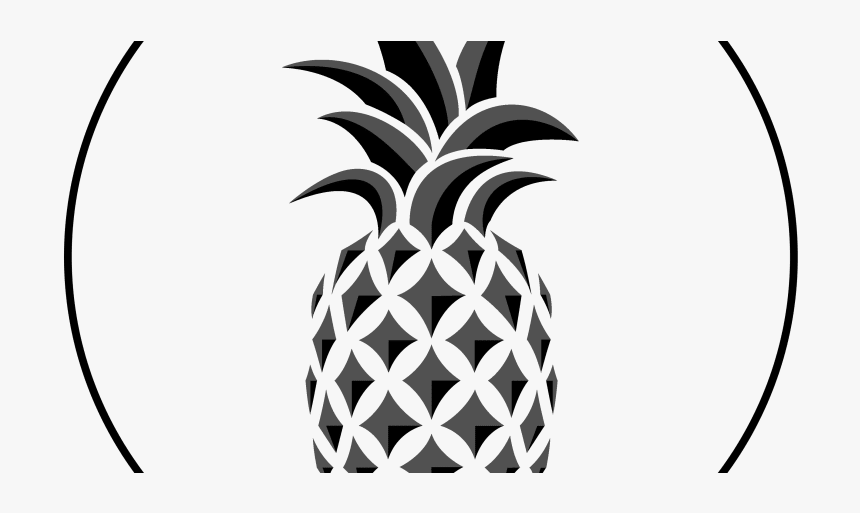 Transparent Black And White Pineapple Png, Png Download
