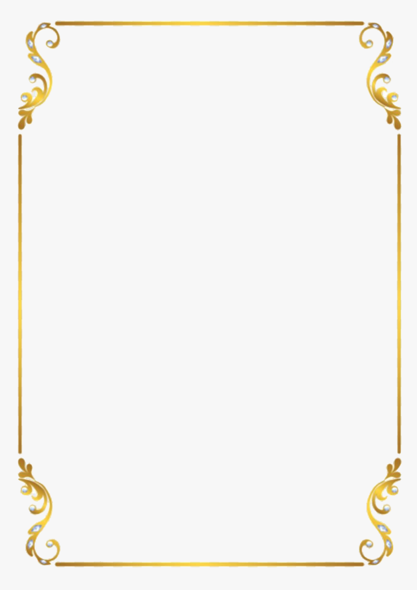 Square Golden Frame Border Png Image, Transparent Png