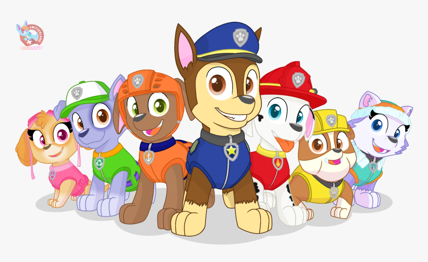 The Paw Patrol As A Group Vector, HD Png Download , Transparent Png