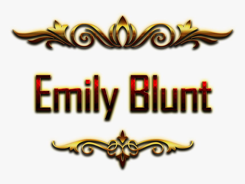 Emily Blunt Decorative Name Png, Transparent Png