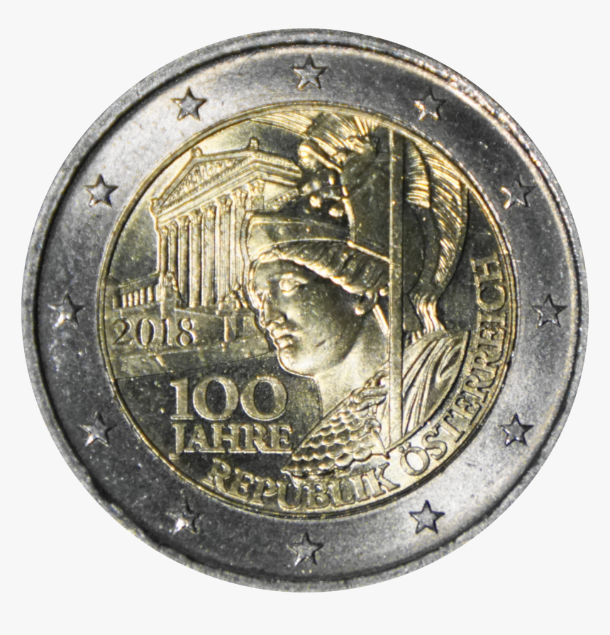 2€ 100 Jahre Republik Österreich 2018, HD Png Download