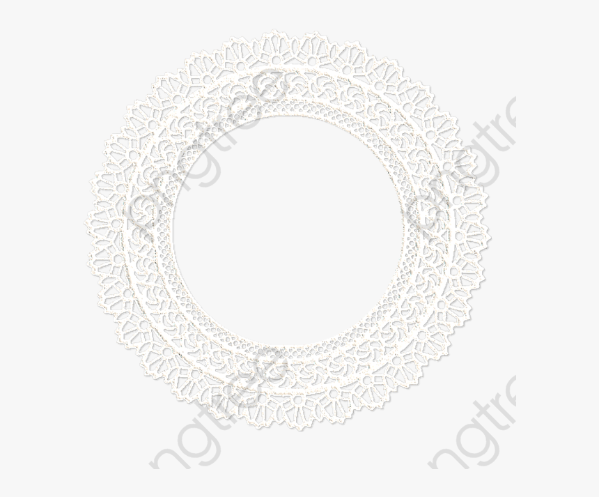 White Lace Circle Mesh, Circle Clipart, Printed Fabrics,, HD Png Download