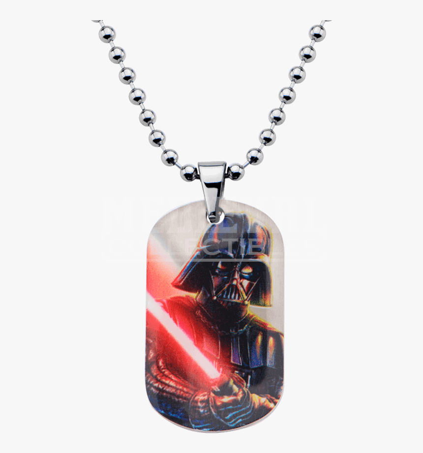 Kids Darth Vader Graphic Dog Tag Necklace, HD Png Download