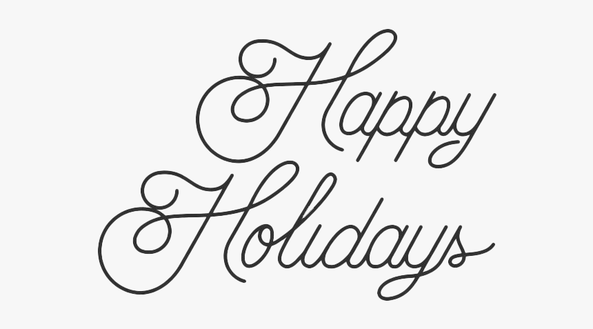 Calligraphy Happy Holidays Background Png, Transparent Png