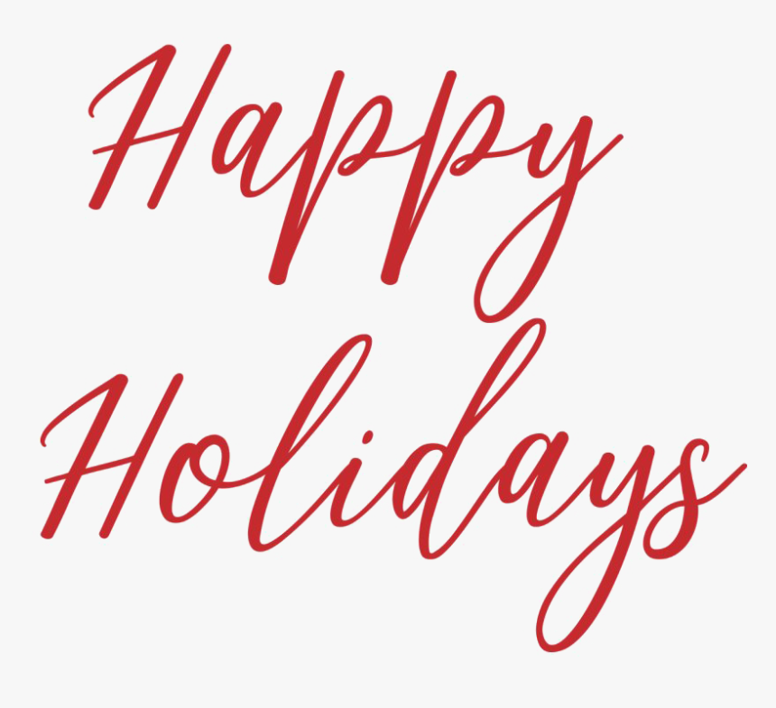 Calligraphy Happy Holidays Png Image, Transparent Png