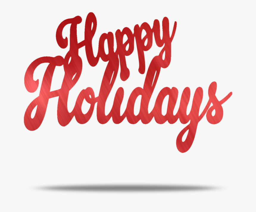 Happy Holidays Text Metal Wall Art, HD Png Download