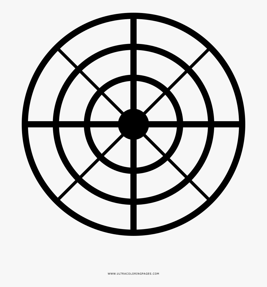 Crosshair Coloring Page, HD Png Download