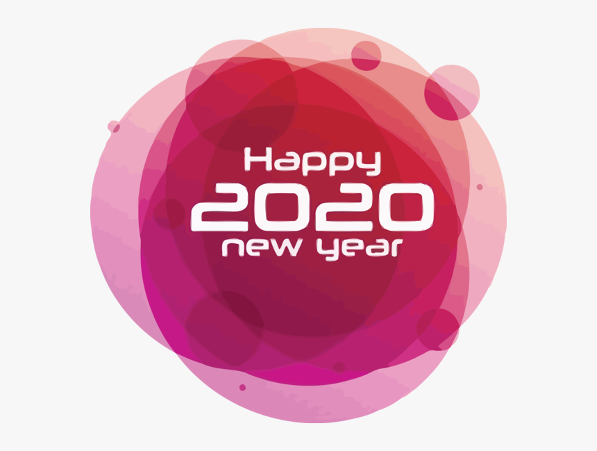 Transparent New-year Pink Text Logo For Happy New Year, HD Png Download