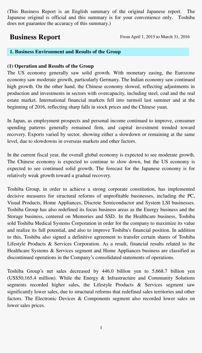 Summary Business Report Main Image, HD Png Download