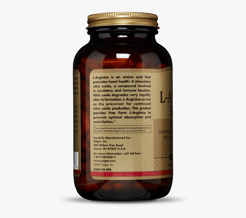L-arginine 500 Mg Vegetable Capsules, HD Png Download