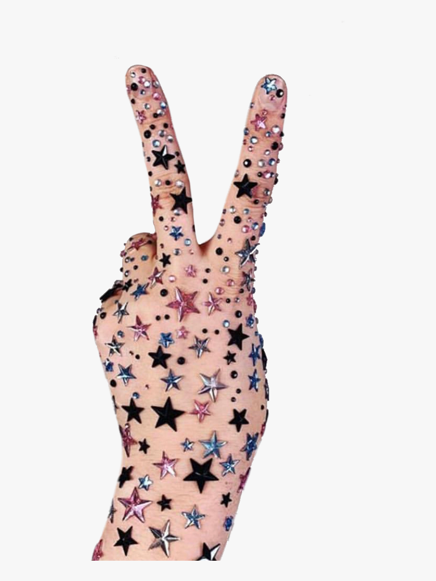 #hand #hands #png #peace #stars #aesthetic #pngs #freetoedit, Transparent Png
