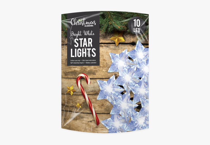 White Led Christmas Star String Lights, HD Png Download