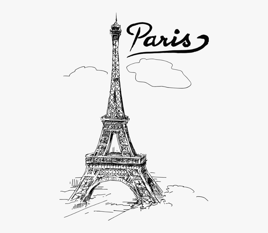 Drawing Paris Eiffel Tower Art Clipart , Png Download, Transparent Png