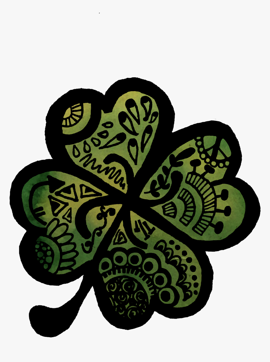 Four Leaf Clover Zentangle, HD Png Download