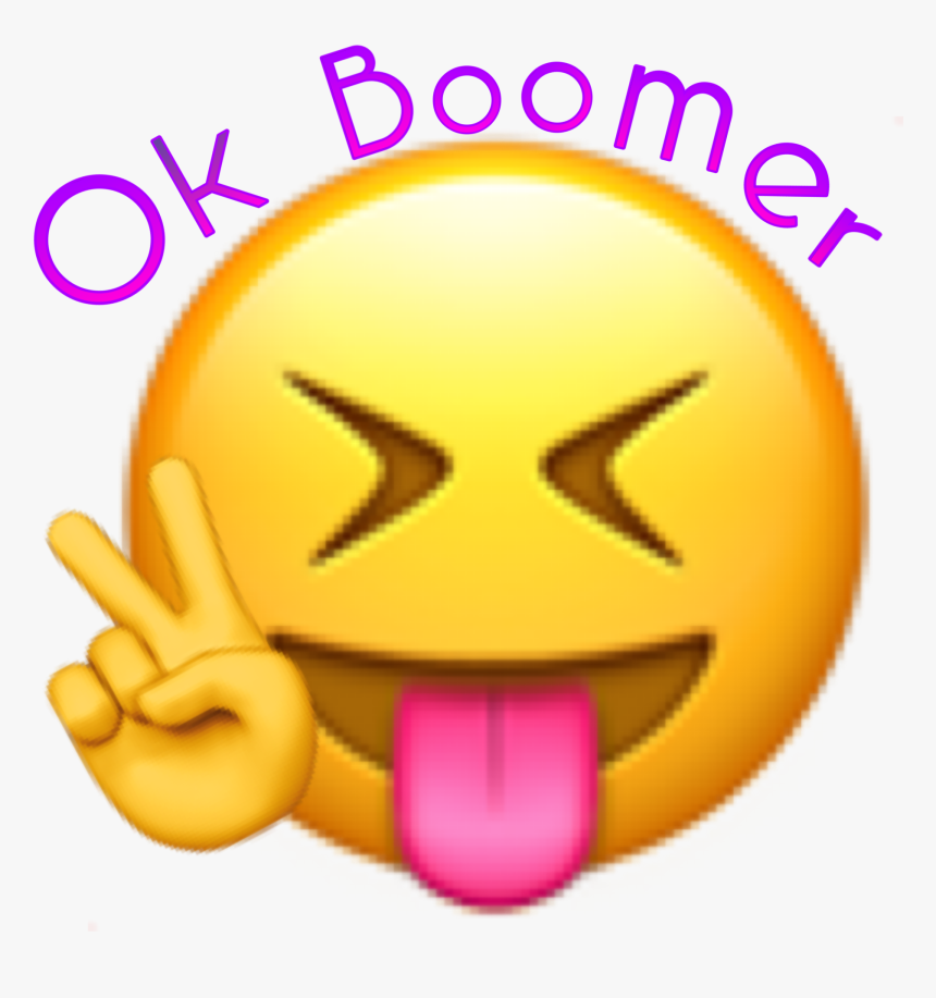 #emoji #peace #silly #okboomer #boomer #ok #freetoedit, HD Png Download