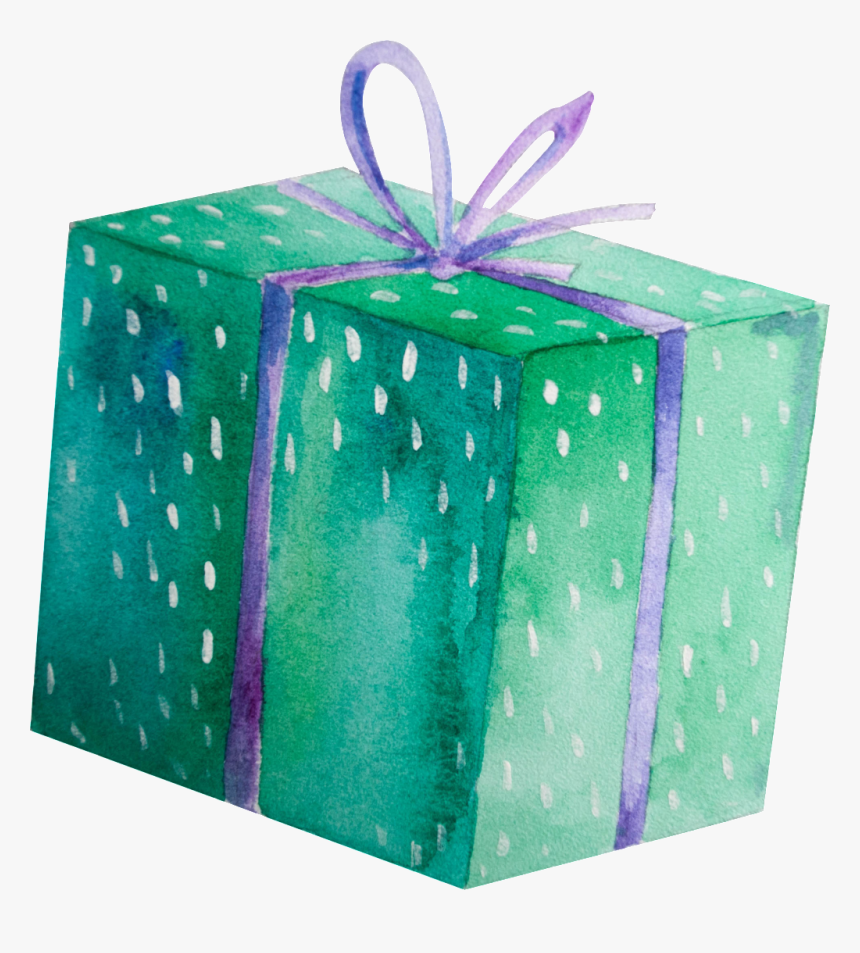 Hand Painted Square Big Gift Box Transparent, HD Png Download