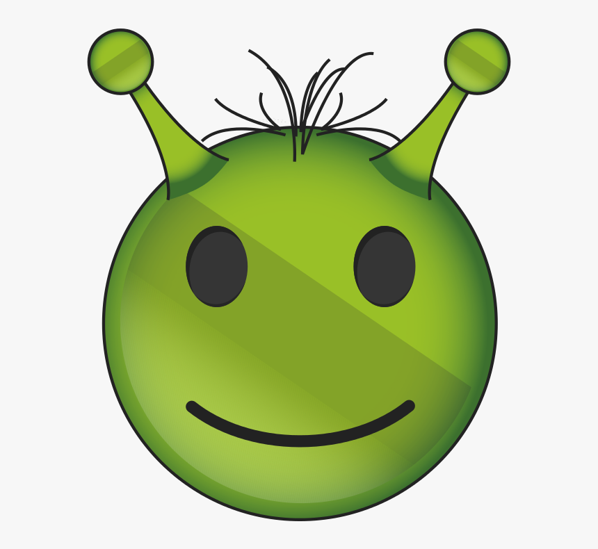 Alien Face Emoji Png File, Transparent Png