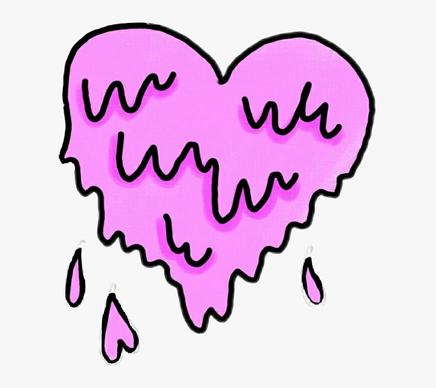 Heart Paint Pastelgoth Bleedpink, HD Png Download