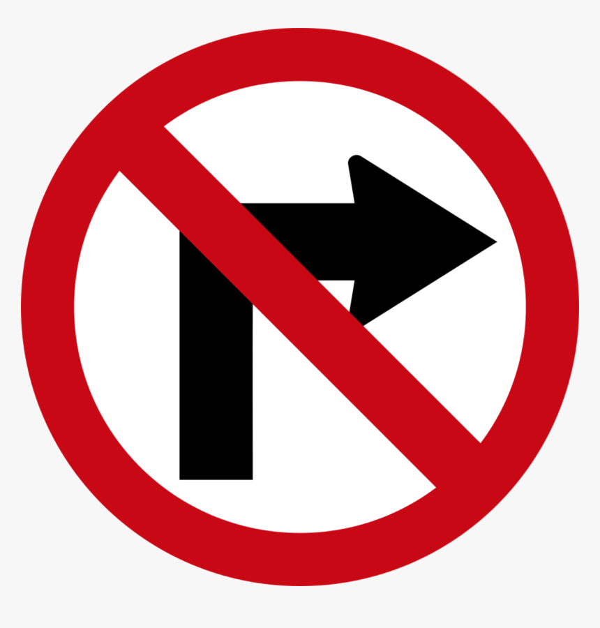 No Turn Right, HD Png Download