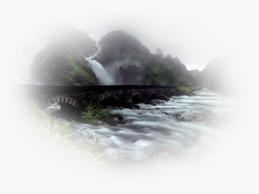 Landscaping Drawing Waterfall, HD Png Download