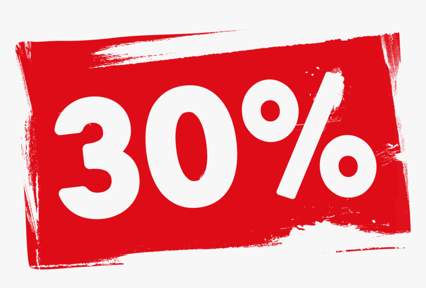 Grunge 30 Percent Label Psd, HD Png Download