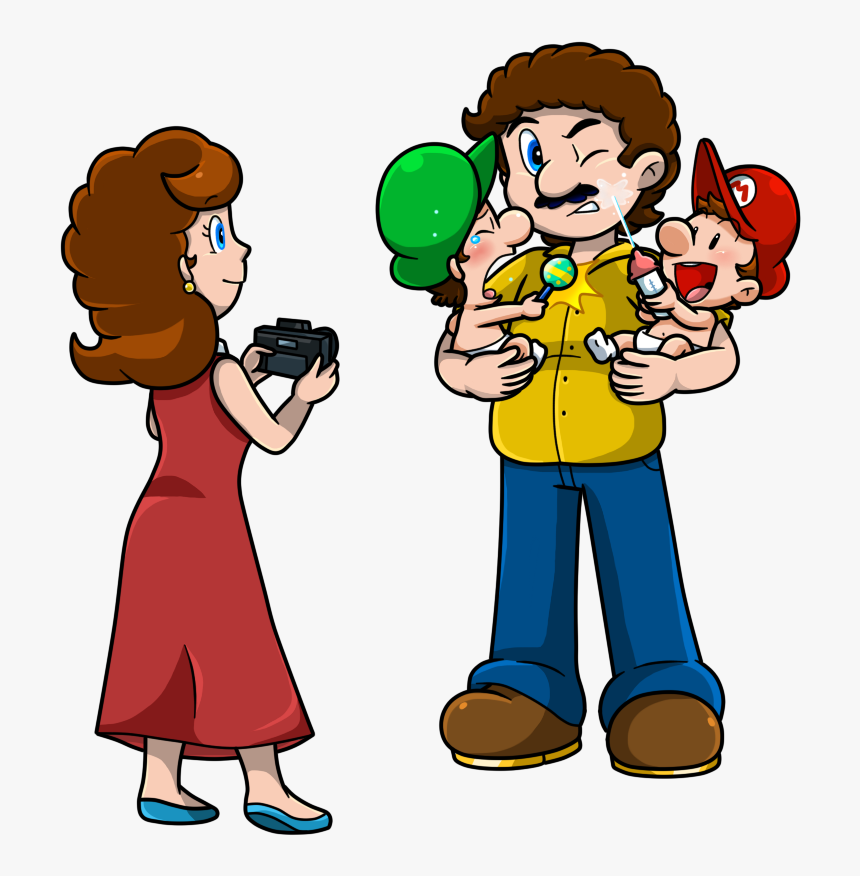 Marco, Luise, Baby Mario, And Baby Luigi, HD Png Download