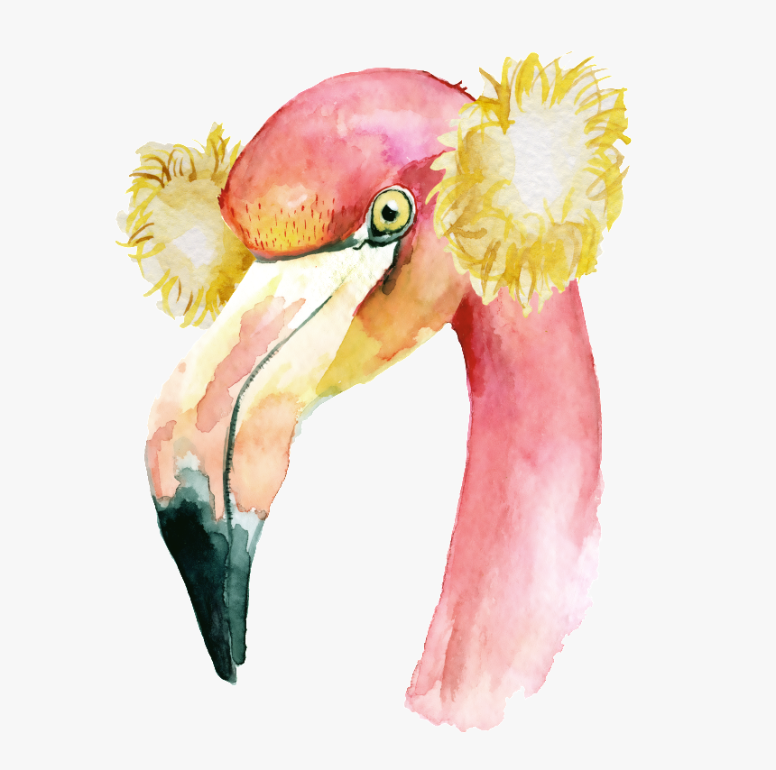 The Hand-painted Flamingo Png Transparent Material, Png Download