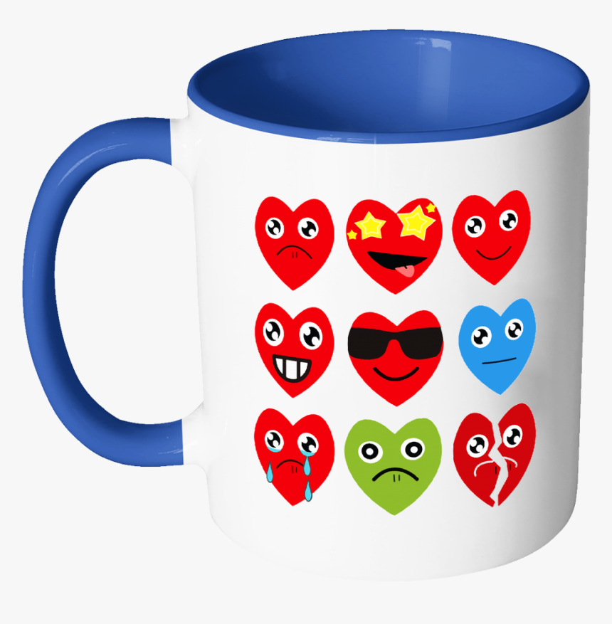 Heart Emojis Gift For Valentine S Day Mugs Accent Mug, HD Png Download