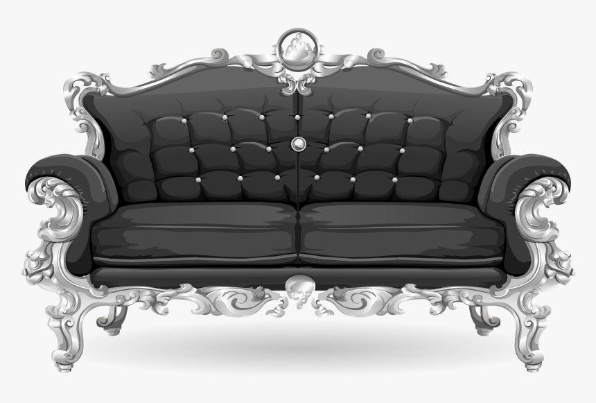 Baroque Sofa From Glitch Clip Arts, HD Png Download