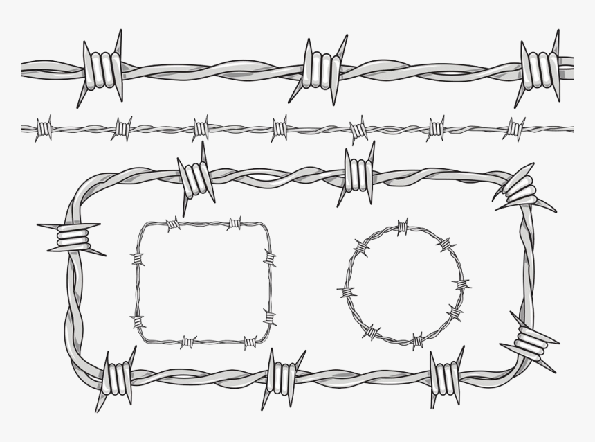 Barbed Wire Frame Png, Transparent Png
