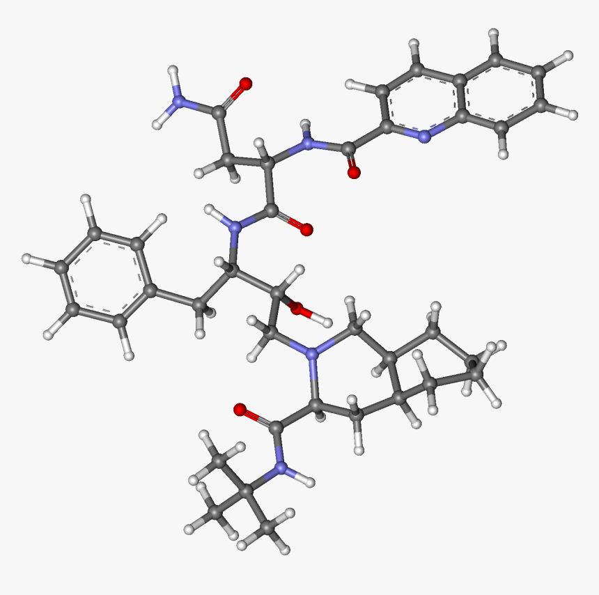 Saquinavir Ball And Stick, HD Png Download