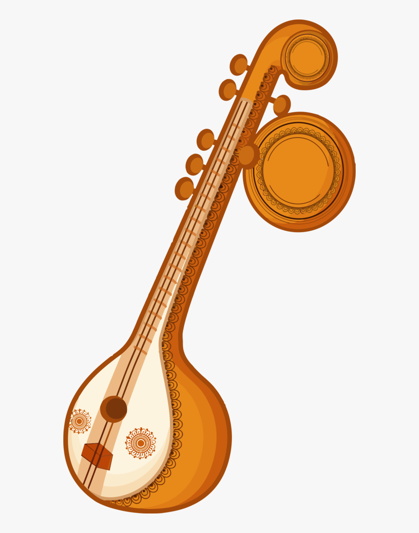 Transparent Vasant Panchami String Instrument Musical, HD Png Download