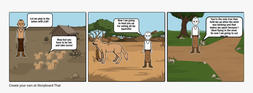 Old Man And Squirrels Storyboard By Ccbf46ec, HD Png Download