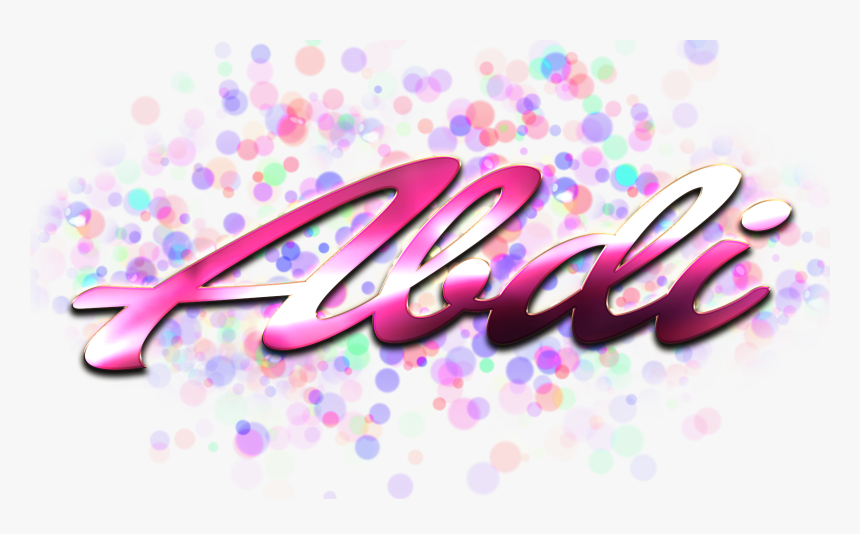 Abdi Name Logo Bokeh Png, Transparent Png