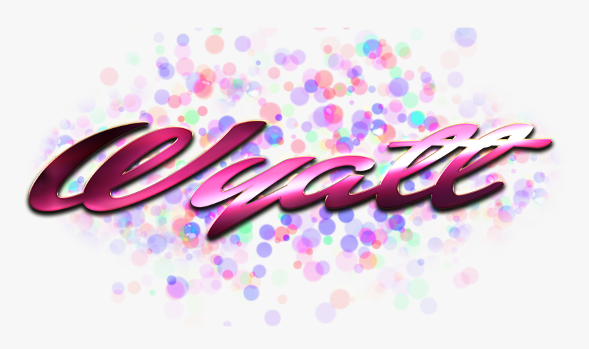 Wyatt Name Logo Bokeh Png, Transparent Png