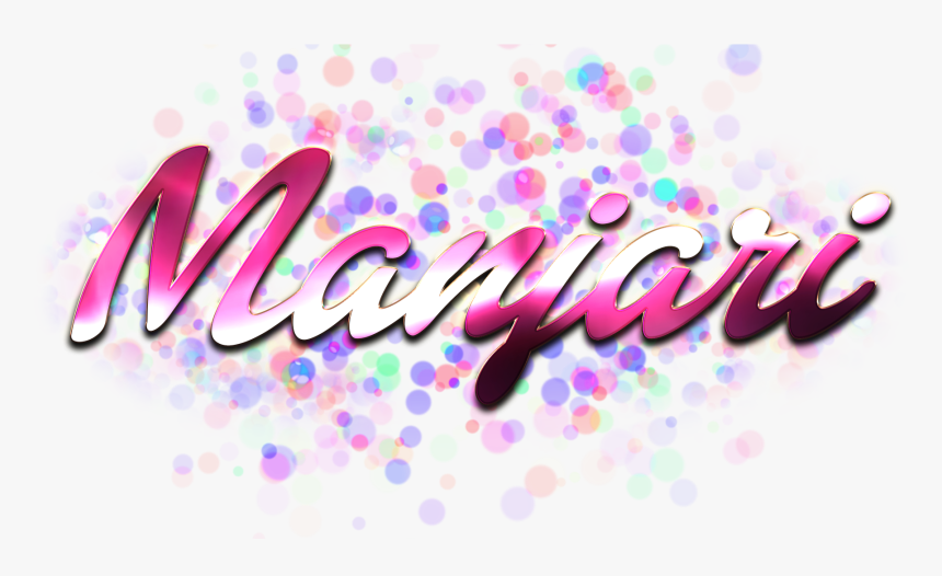 Manjari Name Logo Bokeh Png, Transparent Png