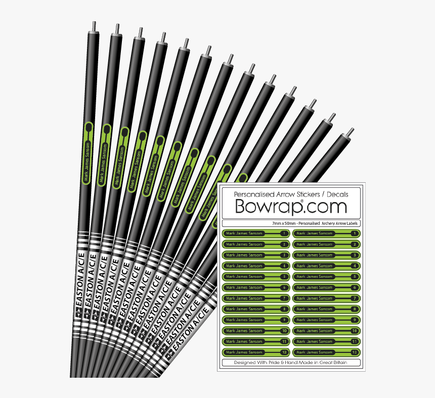 Archery Arrow Name Number Decal Stickers Easton Ace, HD Png Download , Transparent Png Image