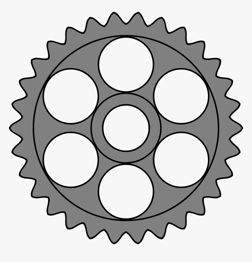 30-tooth Gear With Circular Holes Clip Arts, HD Png Download