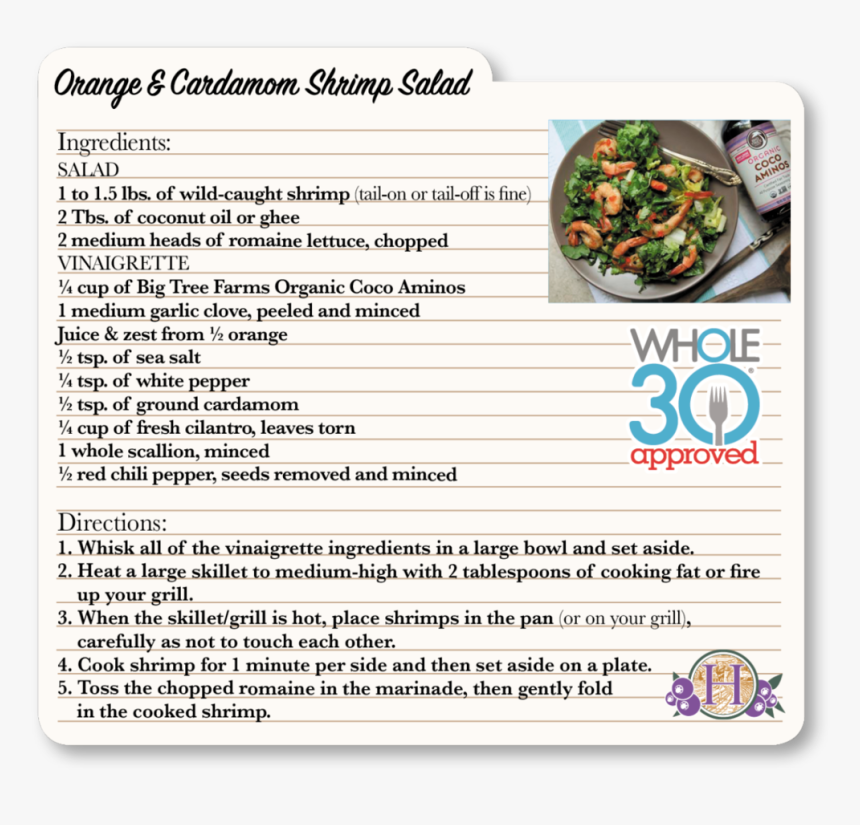 Orange & Cardamom Shrimp Salad, HD Png Download