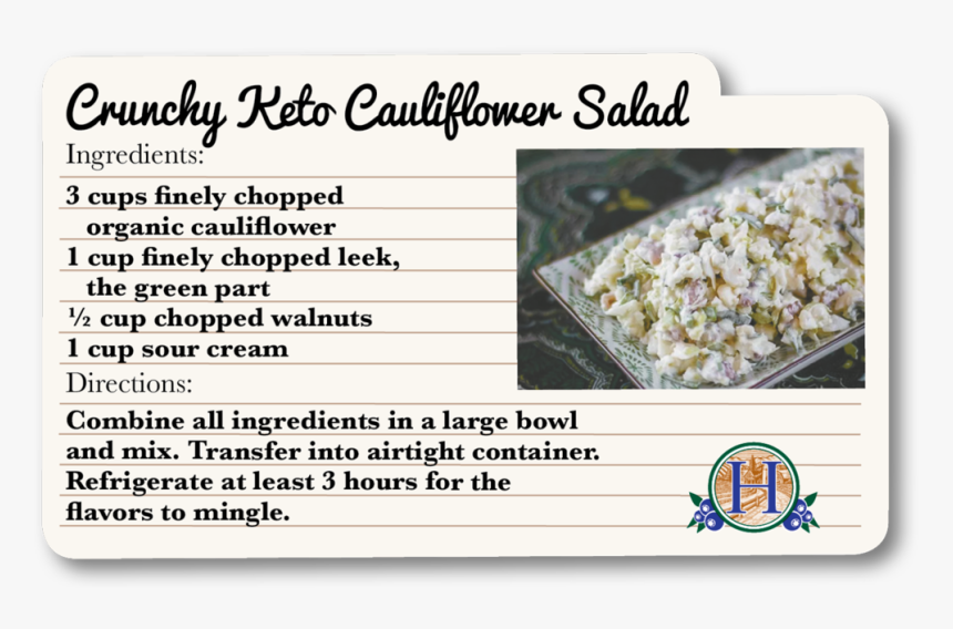Crunchy Keto Cauliflower Salad, HD Png Download