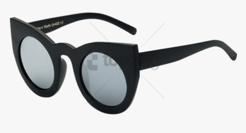 Free Png Black Mirrored Cat Eye Sunglasses Png Image, Transparent Png