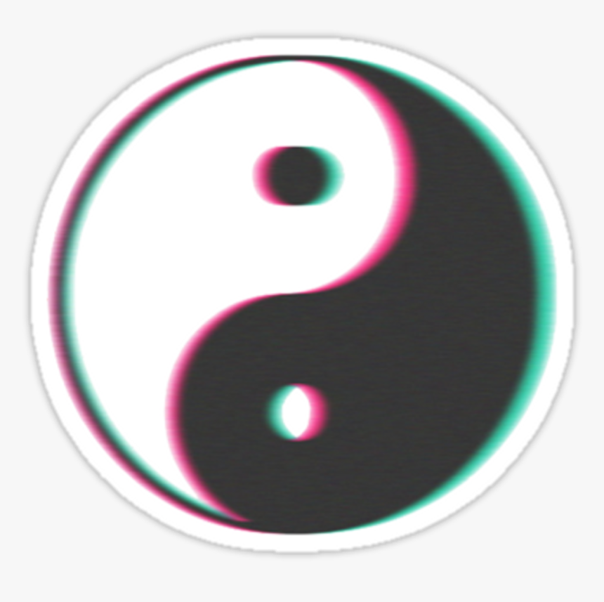 #yinyang #glitch #effect #transparent #png #freetoedit, Png Download