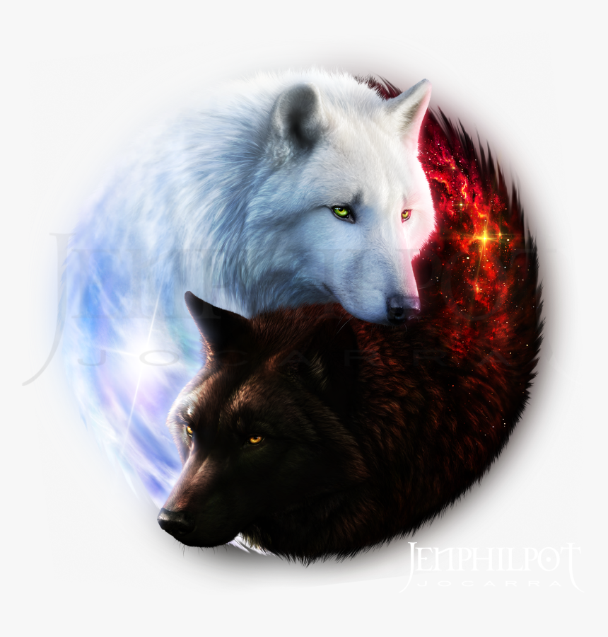 Yin Yang Png Wolf, Transparent Png