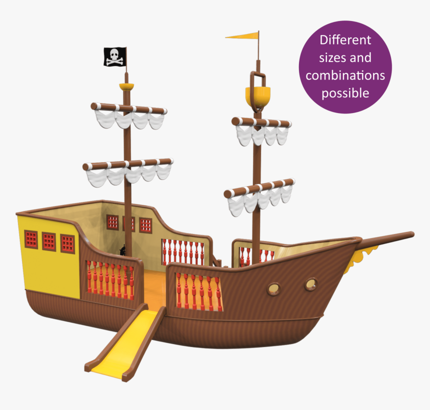 1540 4001 Pirate Ship Classic Button 
 Width, HD Png Download