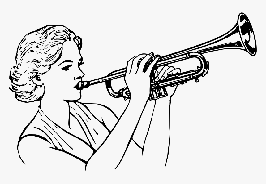 Woman Playing Trumpet Clip Arts, HD Png Download