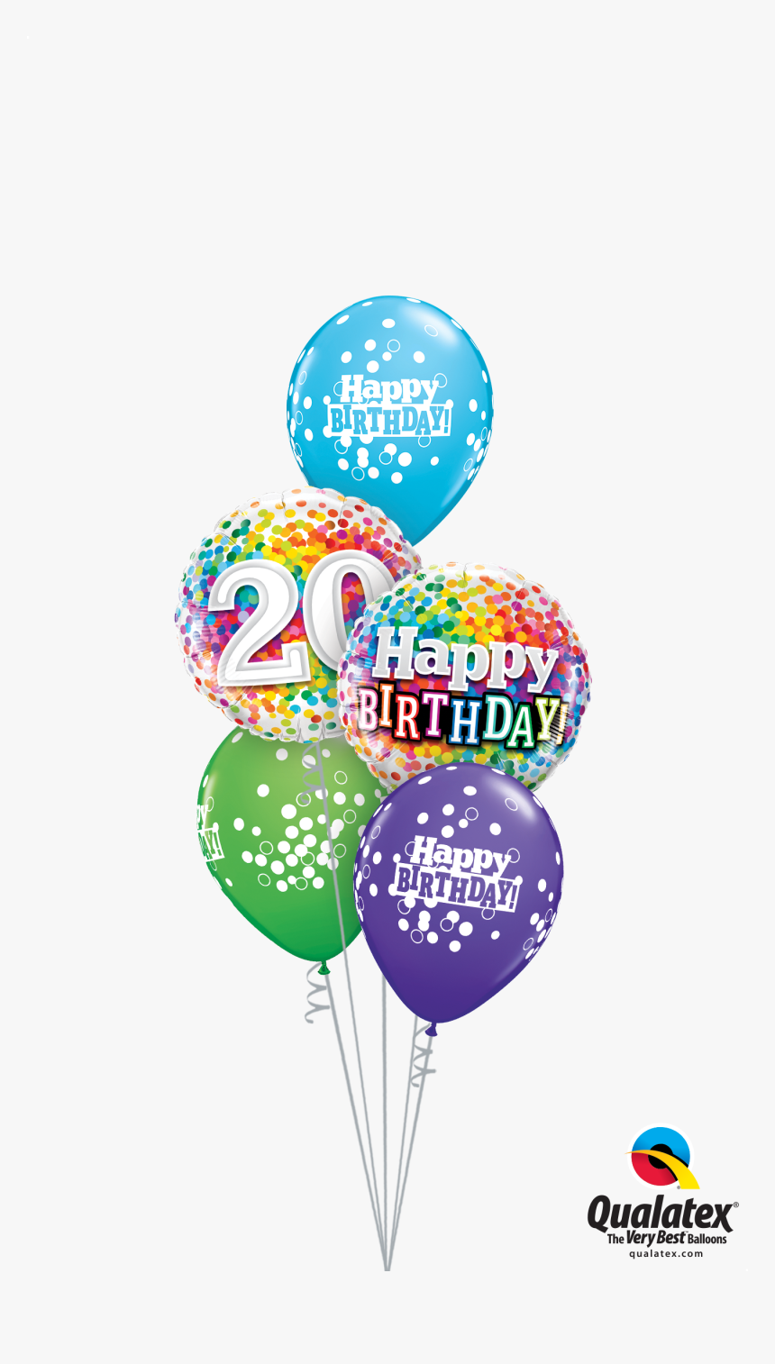 20th Bday Confetti Dots Classic At London Helium Balloons, HD Png Download