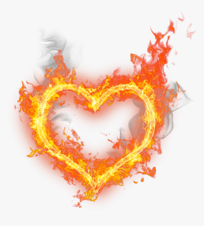 #corazon #fuego #amor #heart #fire #love, HD Png Download