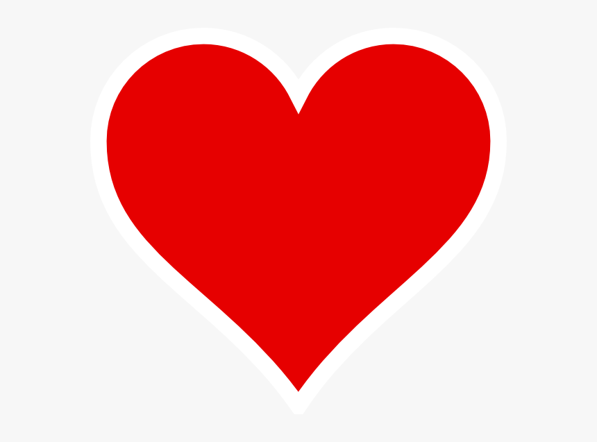 Heart With White Border Svg Clip Arts, HD Png Download